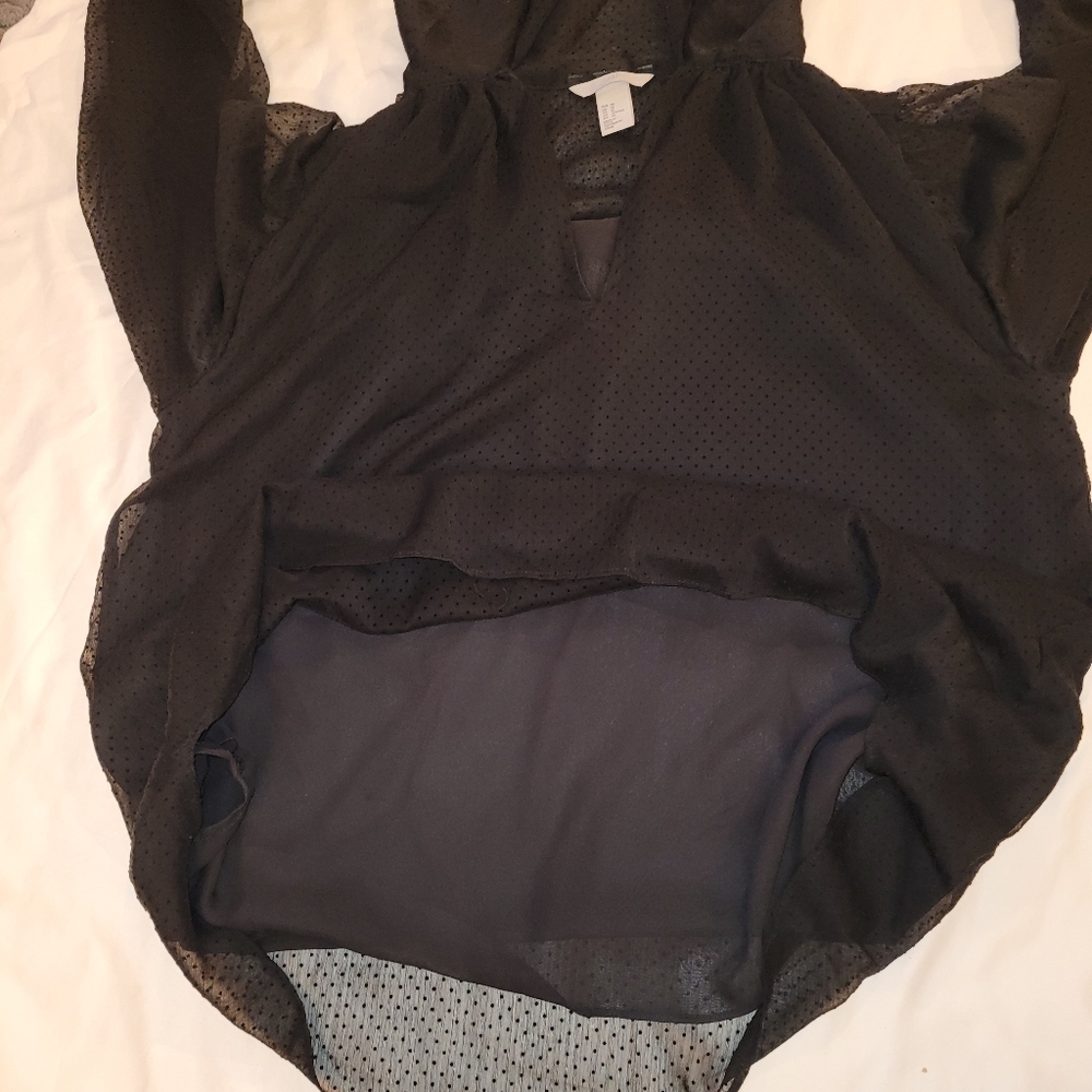 H&M BLACK BLOUSE / SHIRT - Picture 4 of 10